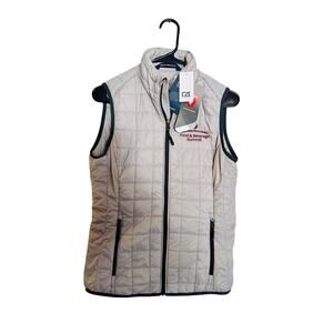 CUTTER & BUCK Gray PrimaLoft Eco Insulated Full-Zip Puffer Vest NWT size XS